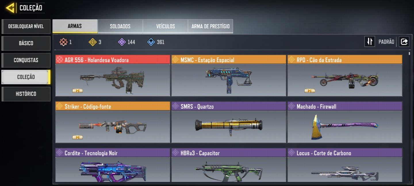 CONTA TOP CALL OF DUTY MOBILE NÍVEL ALTO + SKINS RARAS