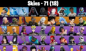 CONTA FORTNITE COM 71 SKINS KAKASHI HATAKE/EVIE/ADIRA/SABINA/BYTES/ITACHI