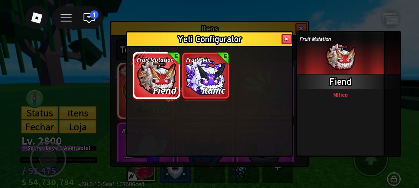 CONTA DE BLOX FRUITS A MELHOR CONTA DE YETI RUNIC E UPADA