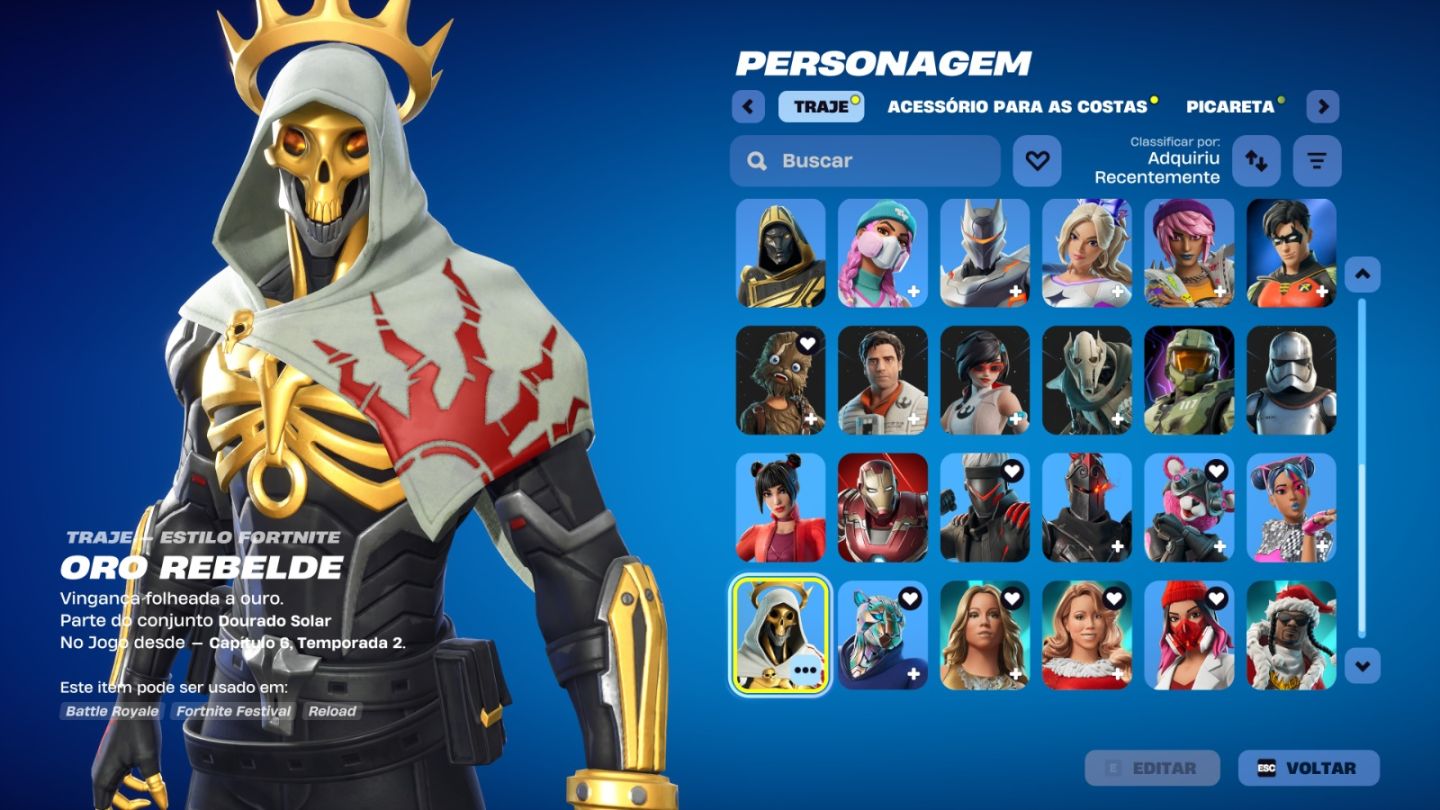 Conta de Fortnite com 47 Skins | Iron Man Mk 45 | Promoção!
