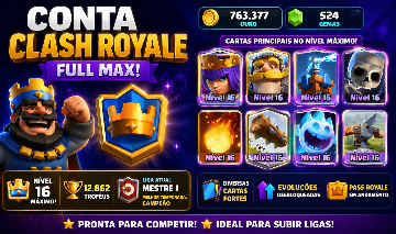 Conta clash royale nivel 16