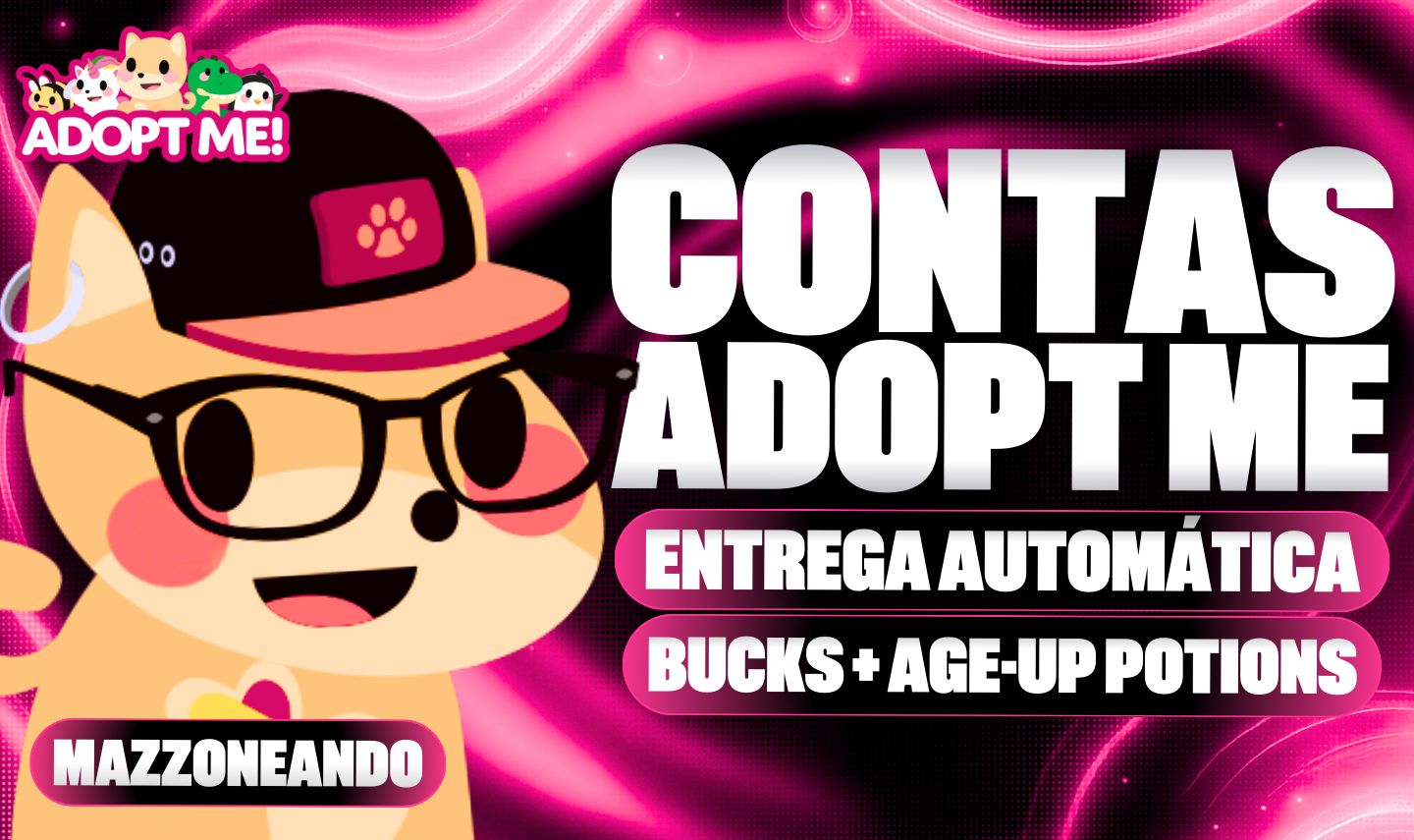 ADOPT ME | CONTAS C/ BUCKS+AGE-UP POTIONS(COMPROU+RECEBEU) ENTREGA AUTOMÁTICA!!!