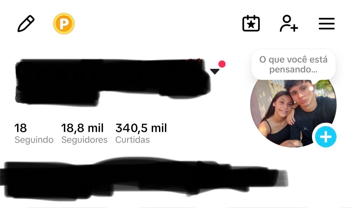 Conta tiktok 18,8k de seguidores e muitas curtidas
