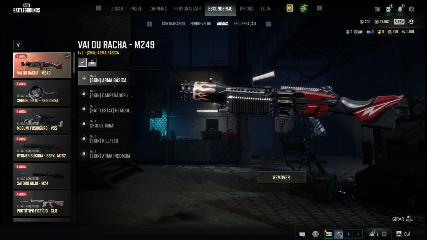 CONTA PUBG COM 1 PROGRESSIVA E 2 PERSONAGENS PROGRESSIVAS