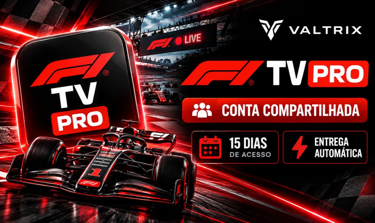 F1 TV Pro | 15 Dias | Conta Compartilhada | Entrega Automática