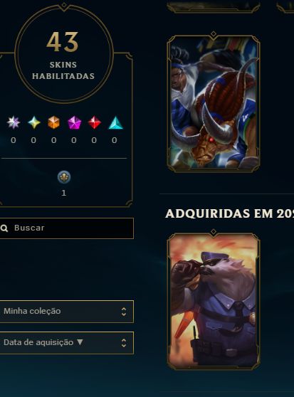 Conta LoL Unranked Lvl 45 | 40 Campeões | 43 skins
