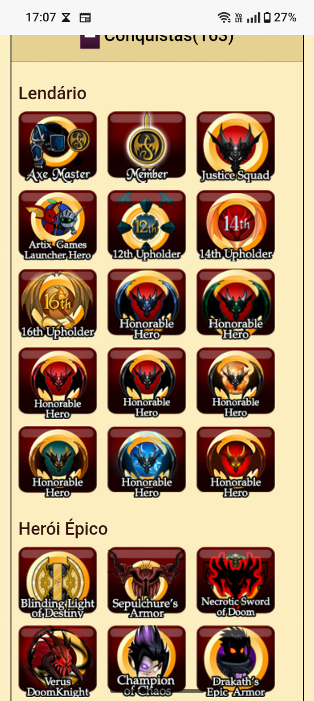 CONTA AQWORLDS 162 BADGES + HARD FARMS INSANOS