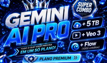 Gemini AI Pro + 5 TB + Veo3 + Flow (1000 créditos)
