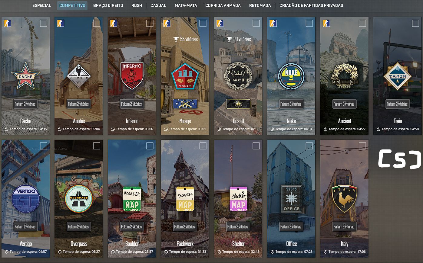 CS2 PRIME + PREMIER + MEDALHAS + LEVEL STEAM
