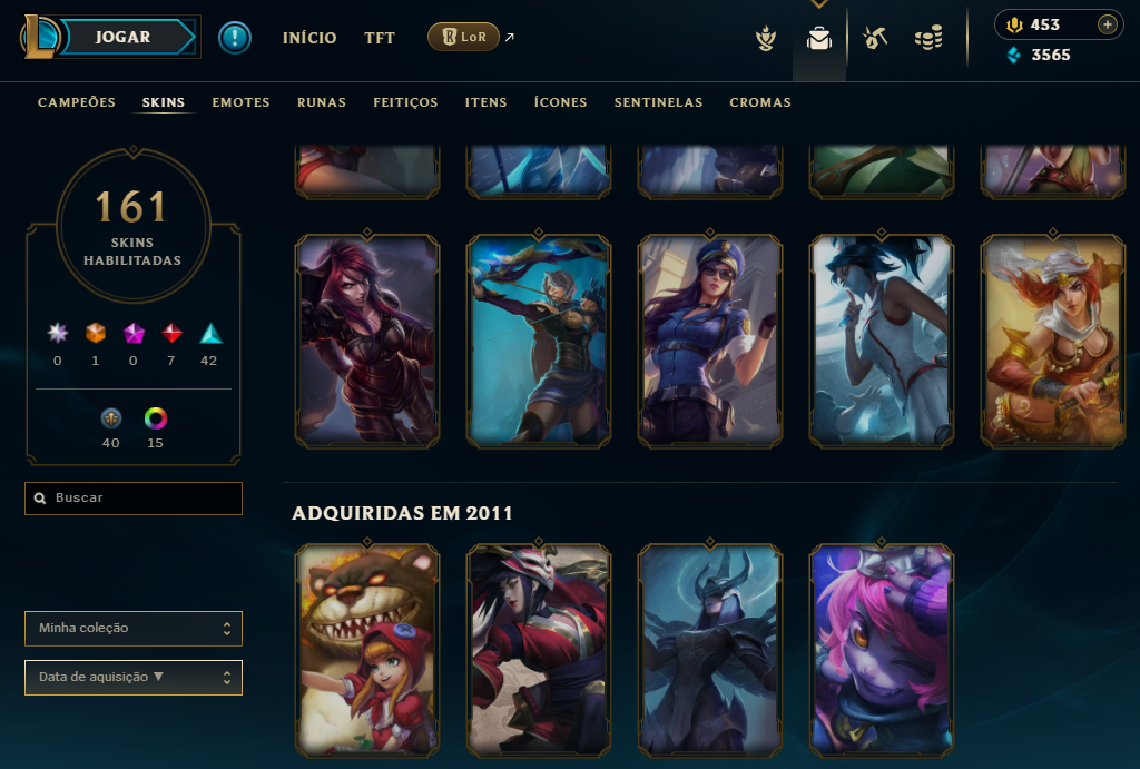 Conta lol - elise janna morgana vitoriosa e outras