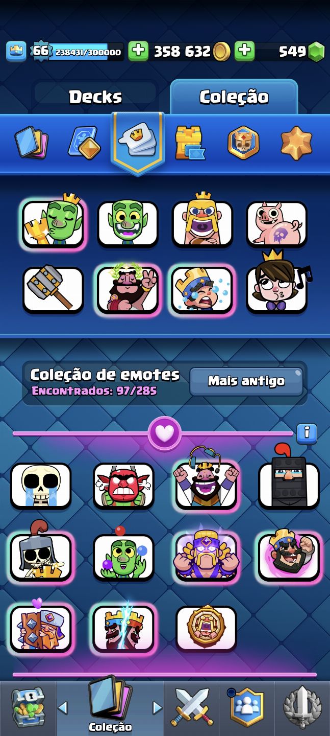 Conta Clash Royale Arena 33 | Maior Campeão | 22 Evoluções