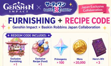 Genshin Impact x Baskin Robbins Japão Collab - Códigos GLOBAL