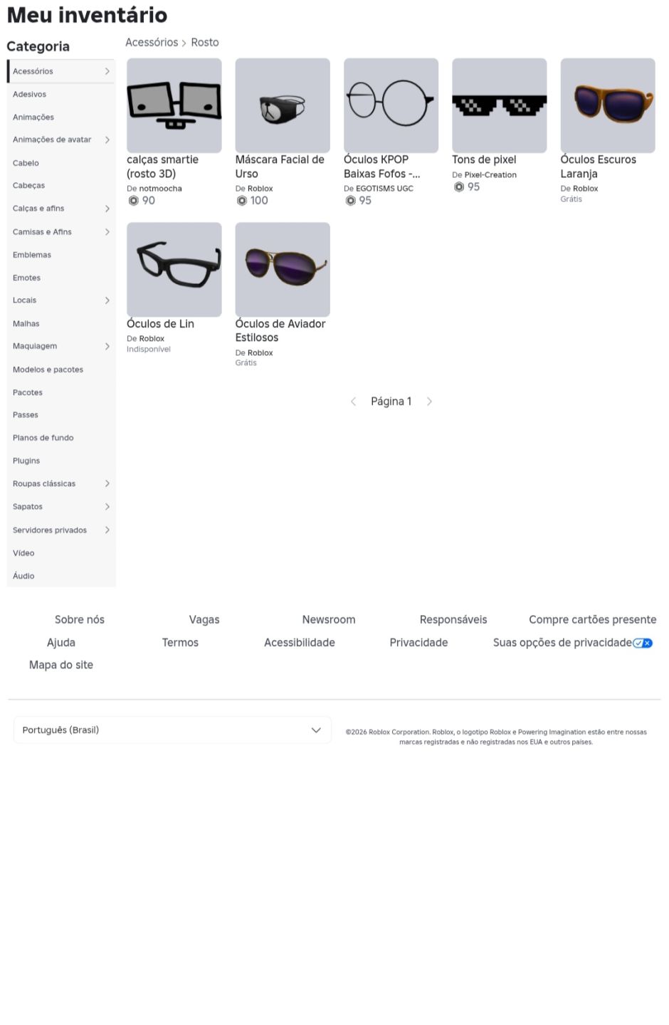 Conta de Roblox Upada e com diversas skins!!
