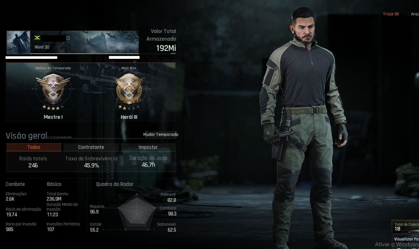 CONTA ARENA BREAKOUT INFINITE PC - 200M STASH + SKINS + ARMAS E EQUIPAMENTOS