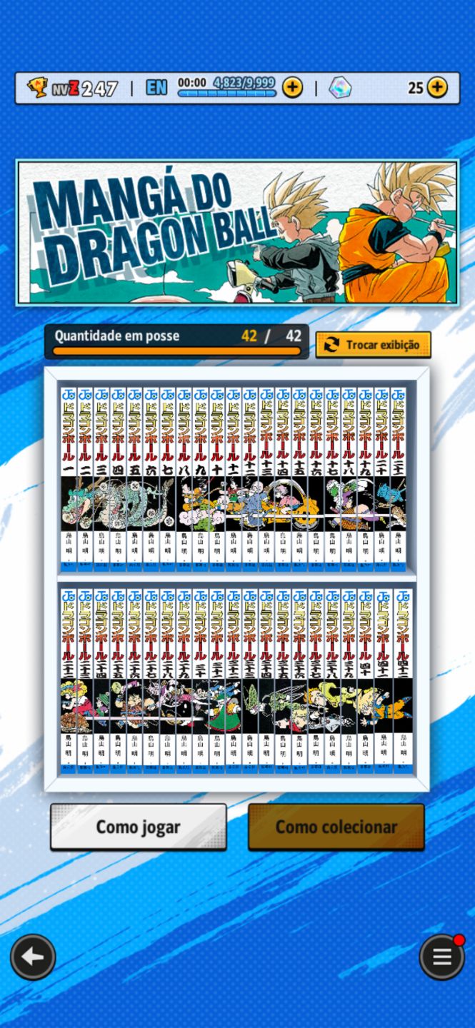 Conta DB Legends Nv.247 e poder de luta de 603 Milhões (Negociável)