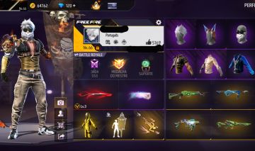 Conta free fire com barbinha punho entrada asa delta top criminal bandeirao