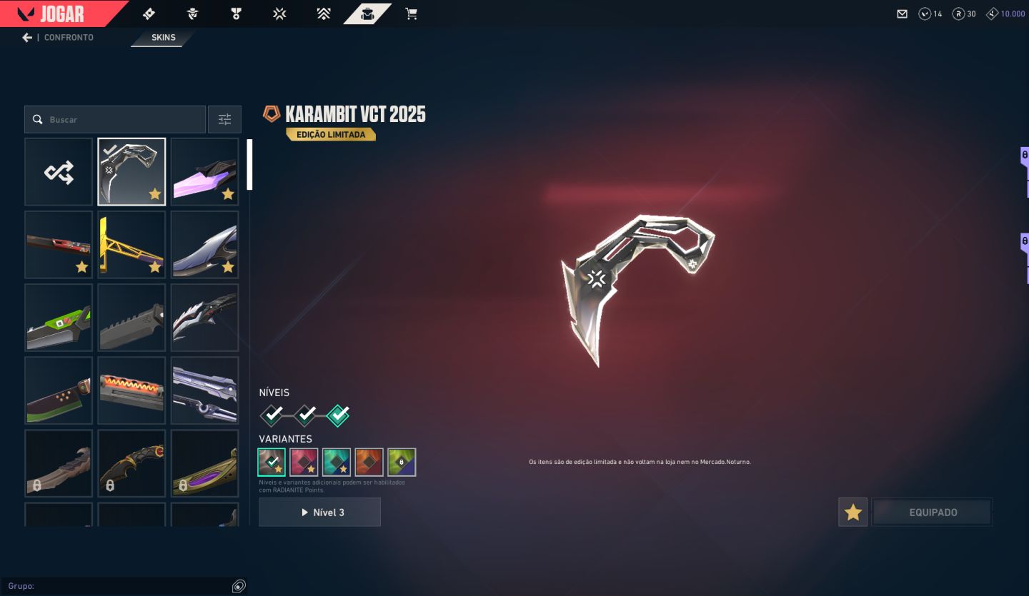 Conta VALORANT com Skins e Karambit VCT