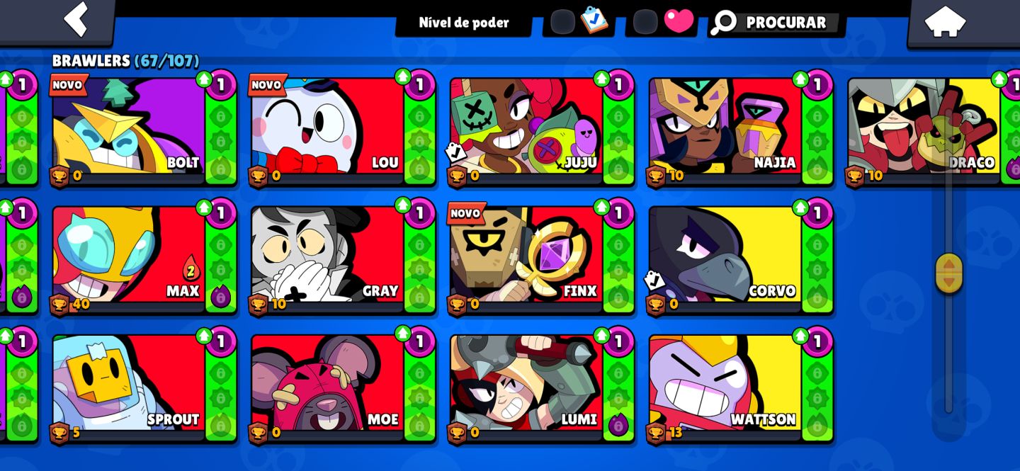 Conta de brawl stars cheia de skins FA