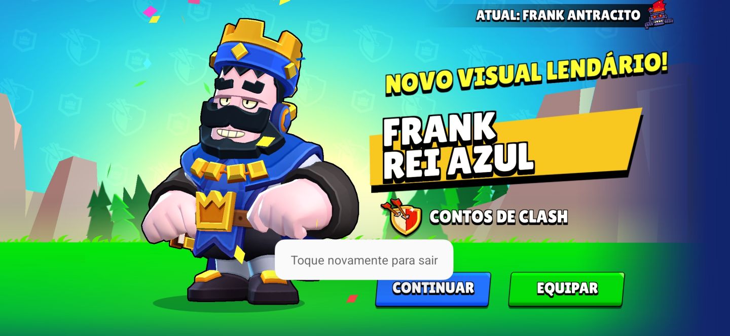 Conta Brawl stars | Contém as skins Skin do Frank rei azul