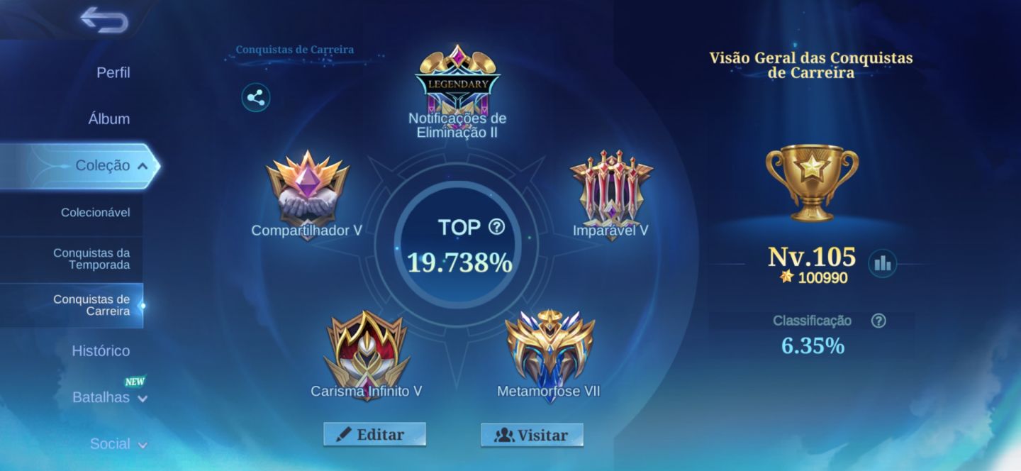 CONTA MOBILE LEGENDS COM 341 SKINS