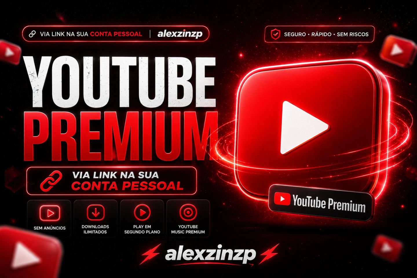 YOUTUBE PREMIUM convite | 30 dias