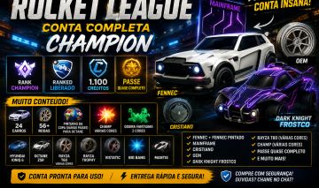 CONTA ROCKET LEAGUE EPIC | PEAK GC | FENNEC | 1100 CR | CHAMPION | PASSE
