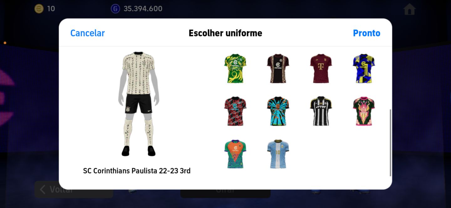 CONTA EFOOTBALL MOBILE - 3306 DE FORÇA COLETIVA
