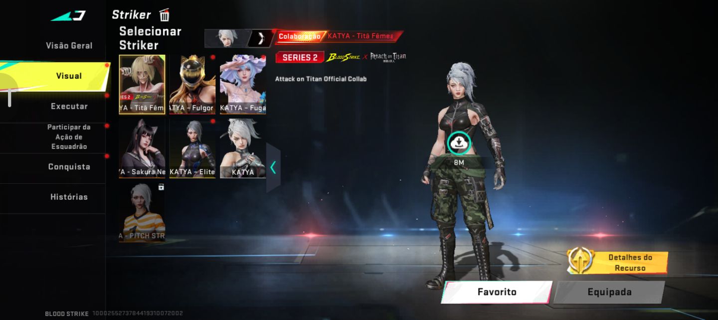Conta bloodstrike, único dono cheia de skin (Armas, Facas,Strikers,2 Evos)$