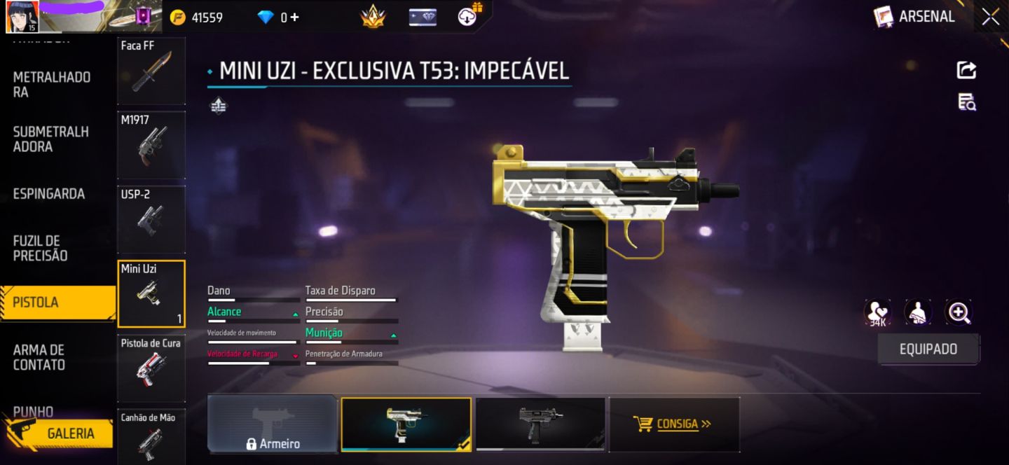 CONTA FREE FIRE COM CONJUNTO JIRAIYA | UMP BOOYAH | CONJUNTO VIBE BORBOLETA