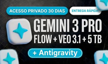GEMINI 3.0 PRO + VEO3 + GOOGLE FLOW 1k + ANTIGRAVITY [MENOR PREÇO]