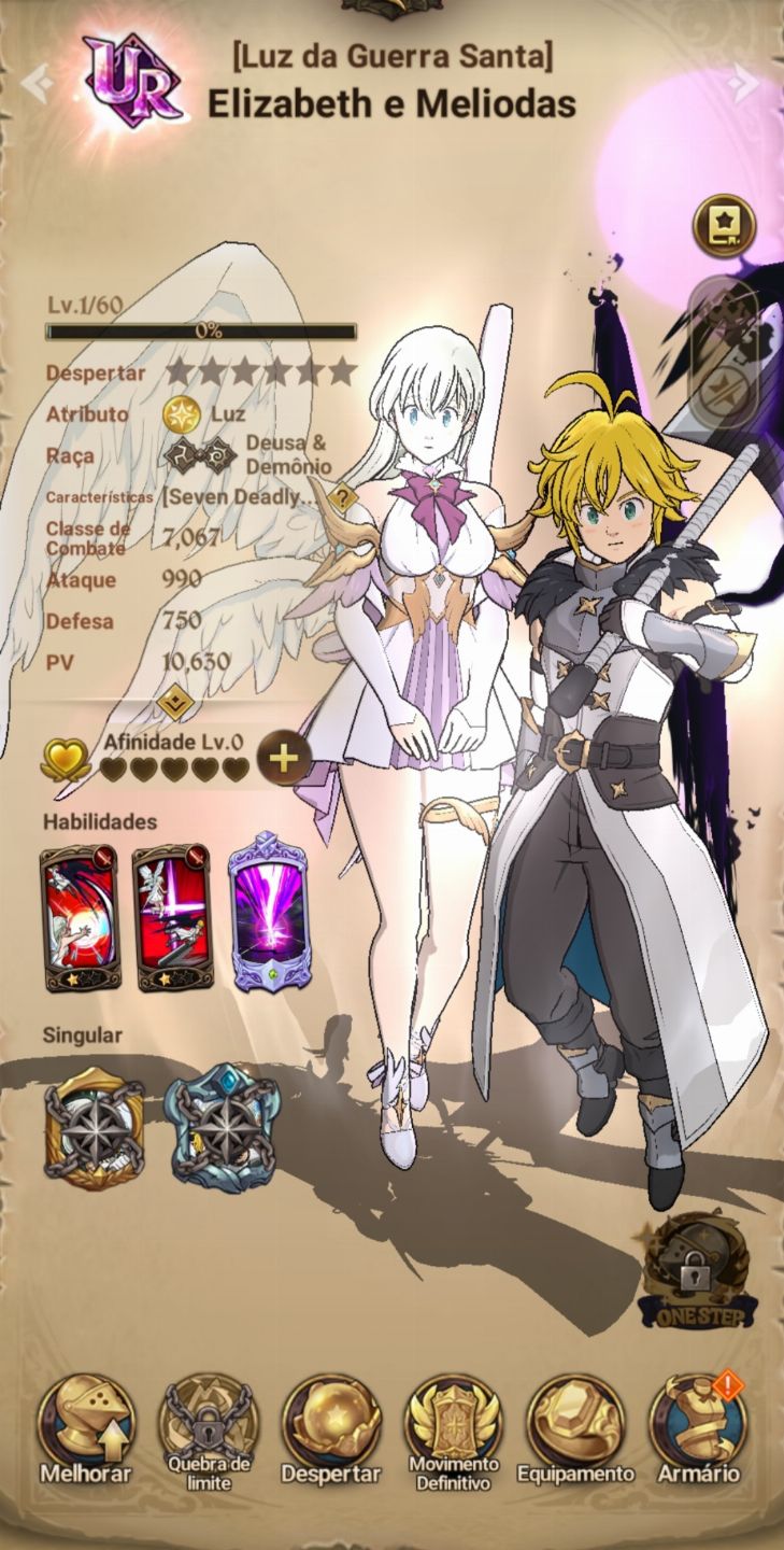 CONTAS REROLL THE SEVEN DEADLY SINS: GRAND CROSS (7DS) - PERSONAGENS