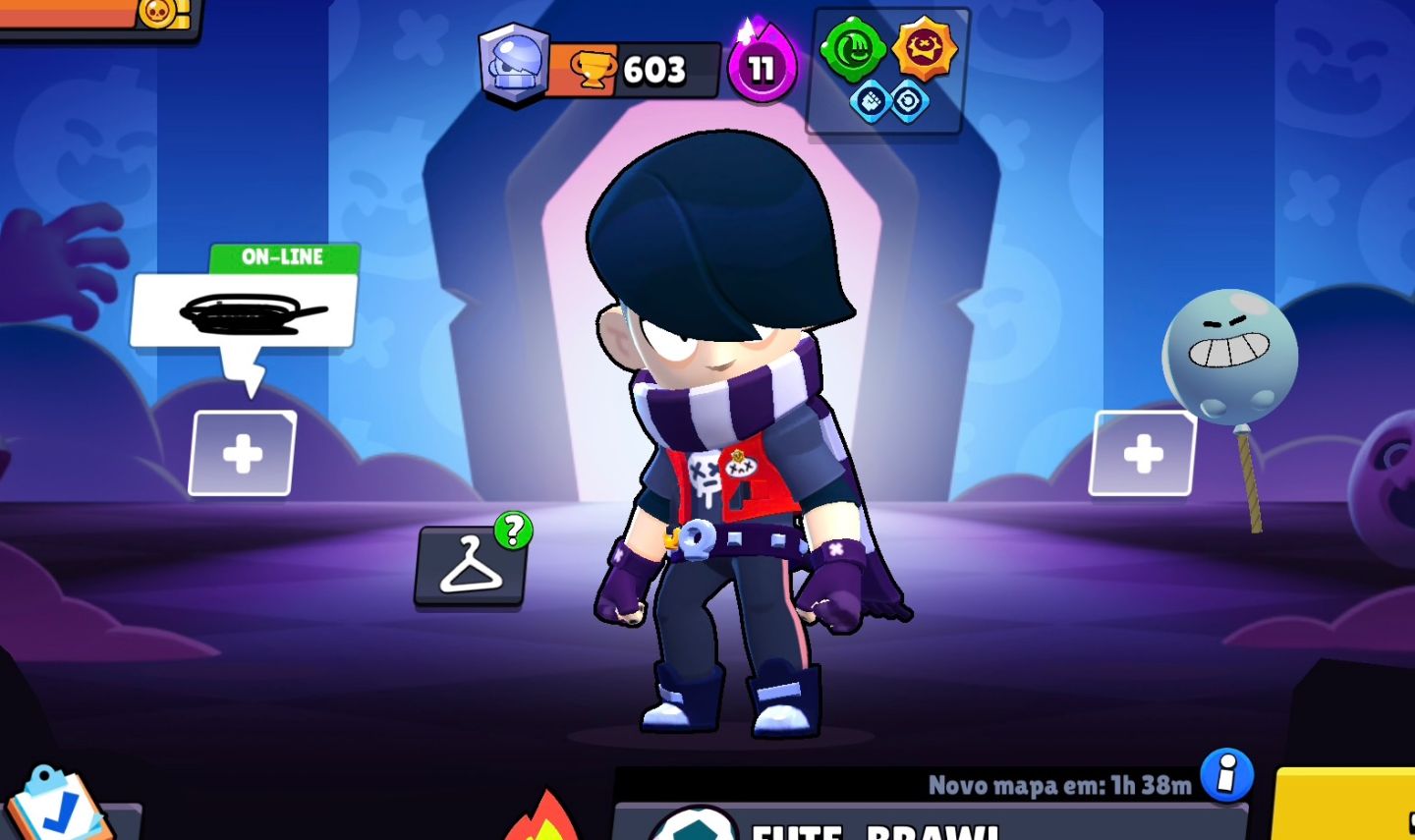 CONTA DE BRAWL STARS COM PERSONAGENS