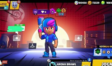 Uma conta de Brawl Stars com diversas skins e quase full