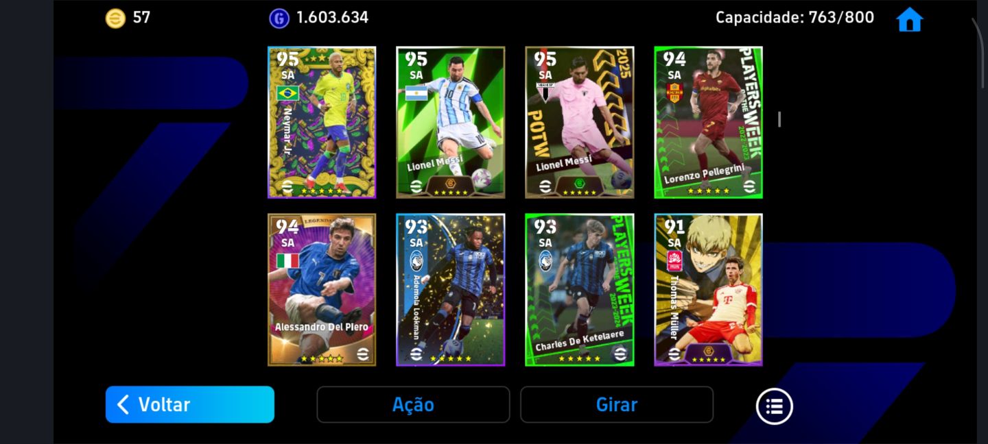 CONTA DE EFOOTBALL MOBILE 3100+ DE FORÇA COLETIVA