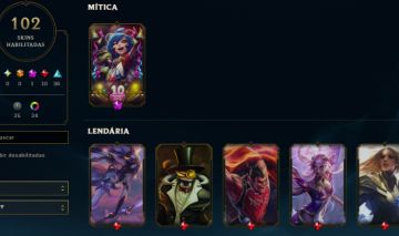 CONTA LOL COM 102 SKINS NV 355 FULL CHAMP PLATINA 2