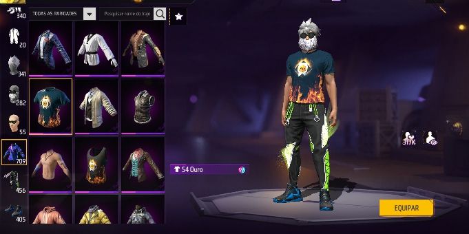 CONTA FREE FIRE LEVEL 81 PRIME 7 SOMBRA ROXA , UMP RUBI ,BANDEIRAO