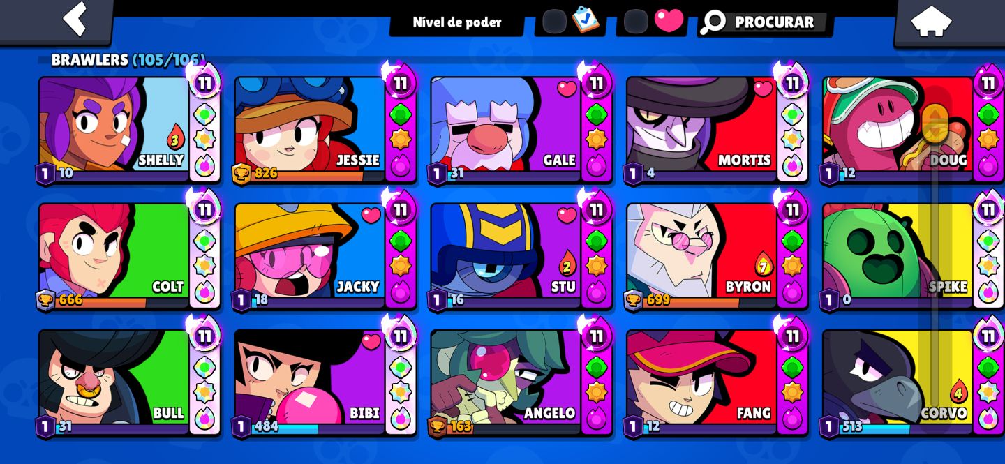 CONTA BRAWL STARS BARATA 47K DE TROFÉUS 105/106