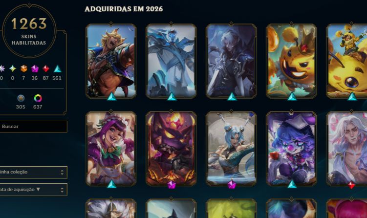 CONTA LOL NIVEL 1185