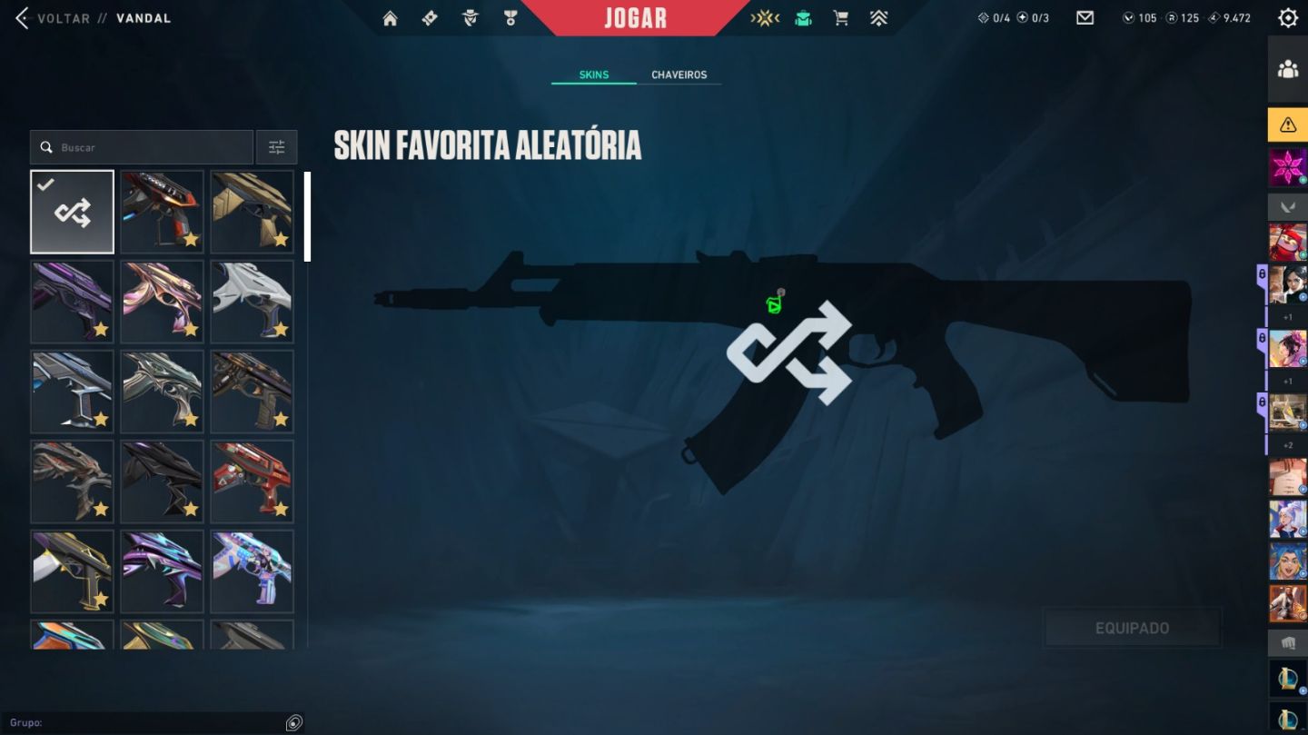 CONTA VALORANT BRABA COM MUITA SKIN