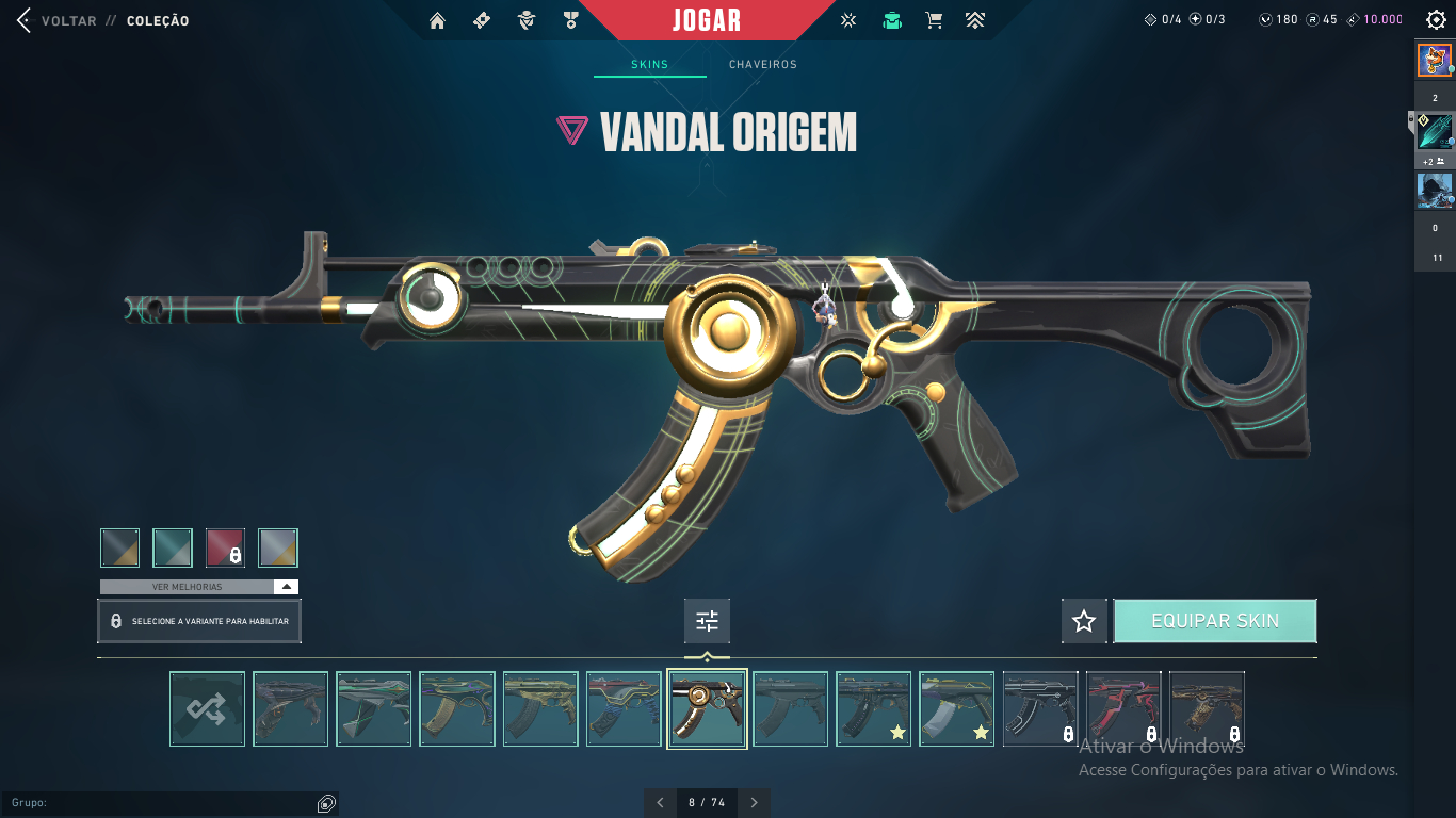 Conta VALORANT LV.200+ com diversas skins.