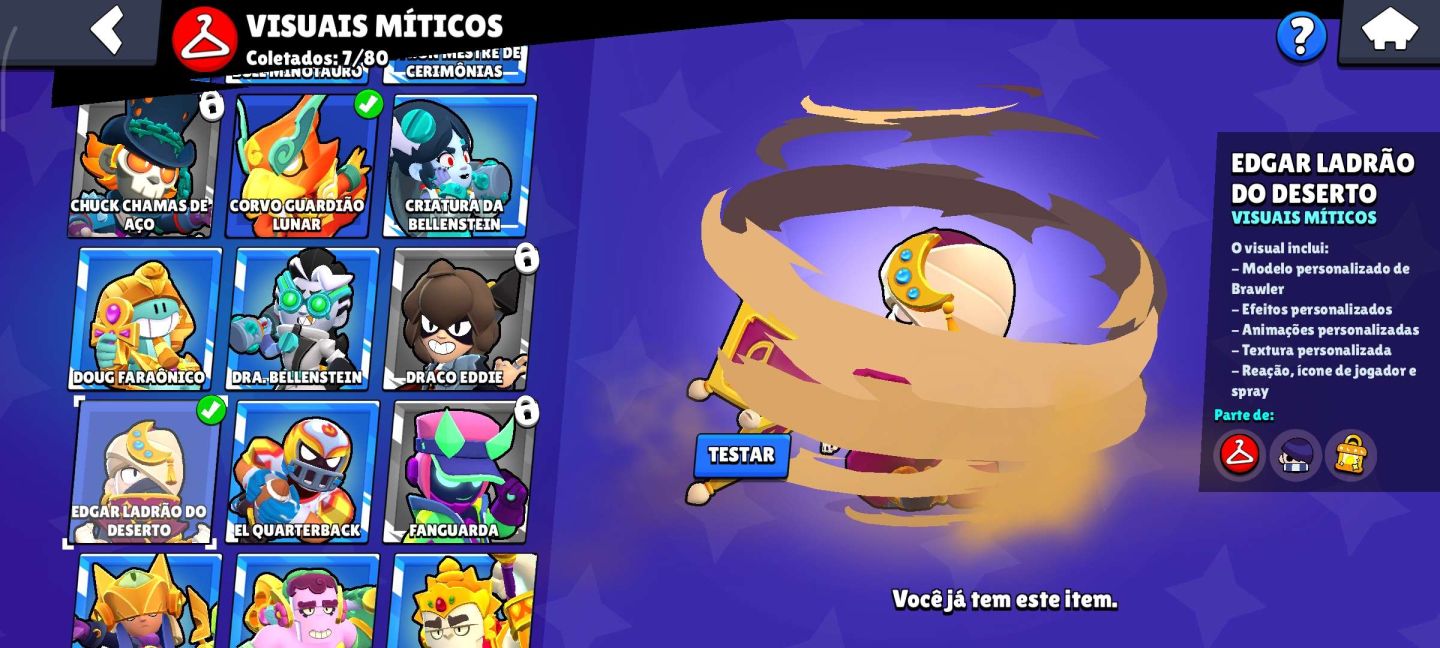 CONTA DE BRAW STARS COM MUITAS SKINS E VARIOS RECURSOS !!
