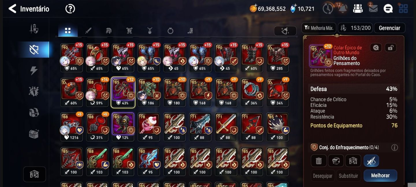Conta de Epic seven no Precin 19 MLS , Várias units 5 estrelas com MID GAME
