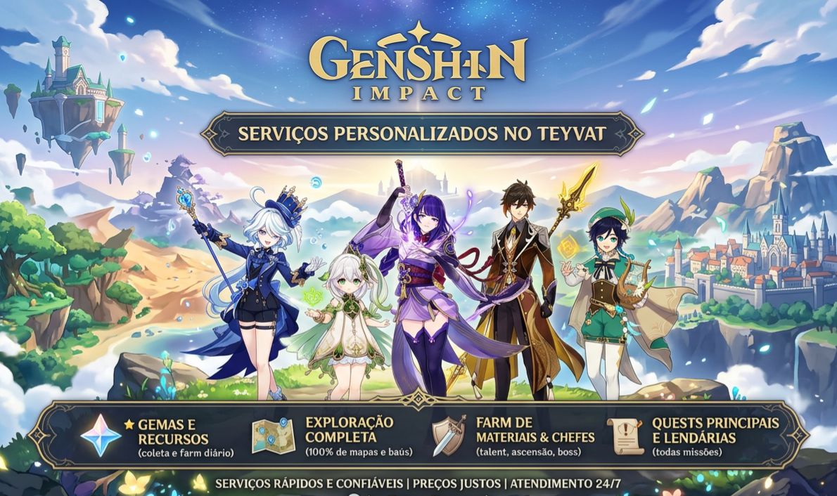(PROMOÇÃO) SERVIÇOS PERSONALIZADOS - EXPLORAÇÃO - FARM DE GEMAS - QUESTS E MAIS.