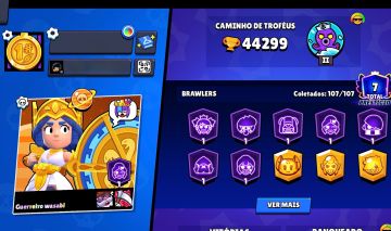 CONTA BRAW 44K | 107 BRAWLERS DESBLOQUEADOS| + DE 320 SKINS E MUITAS EXCLUSIVAS