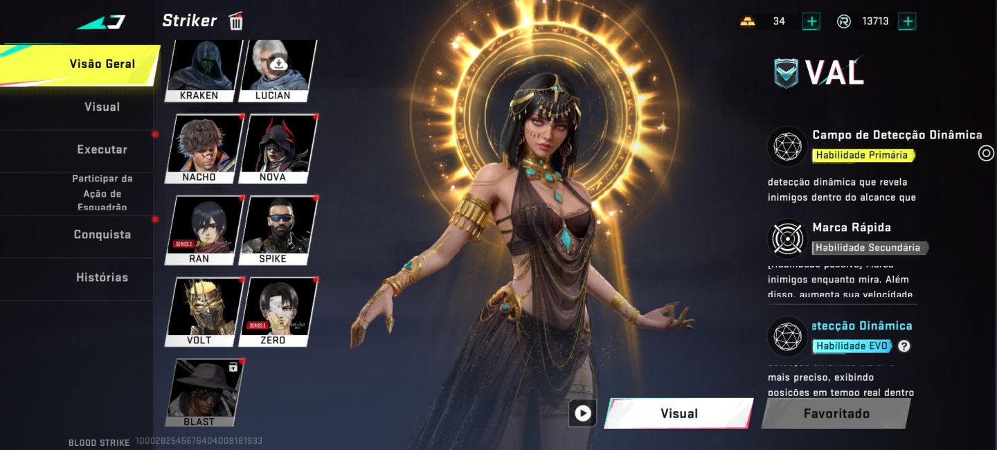Conta de blood strike com skins eterna/evo