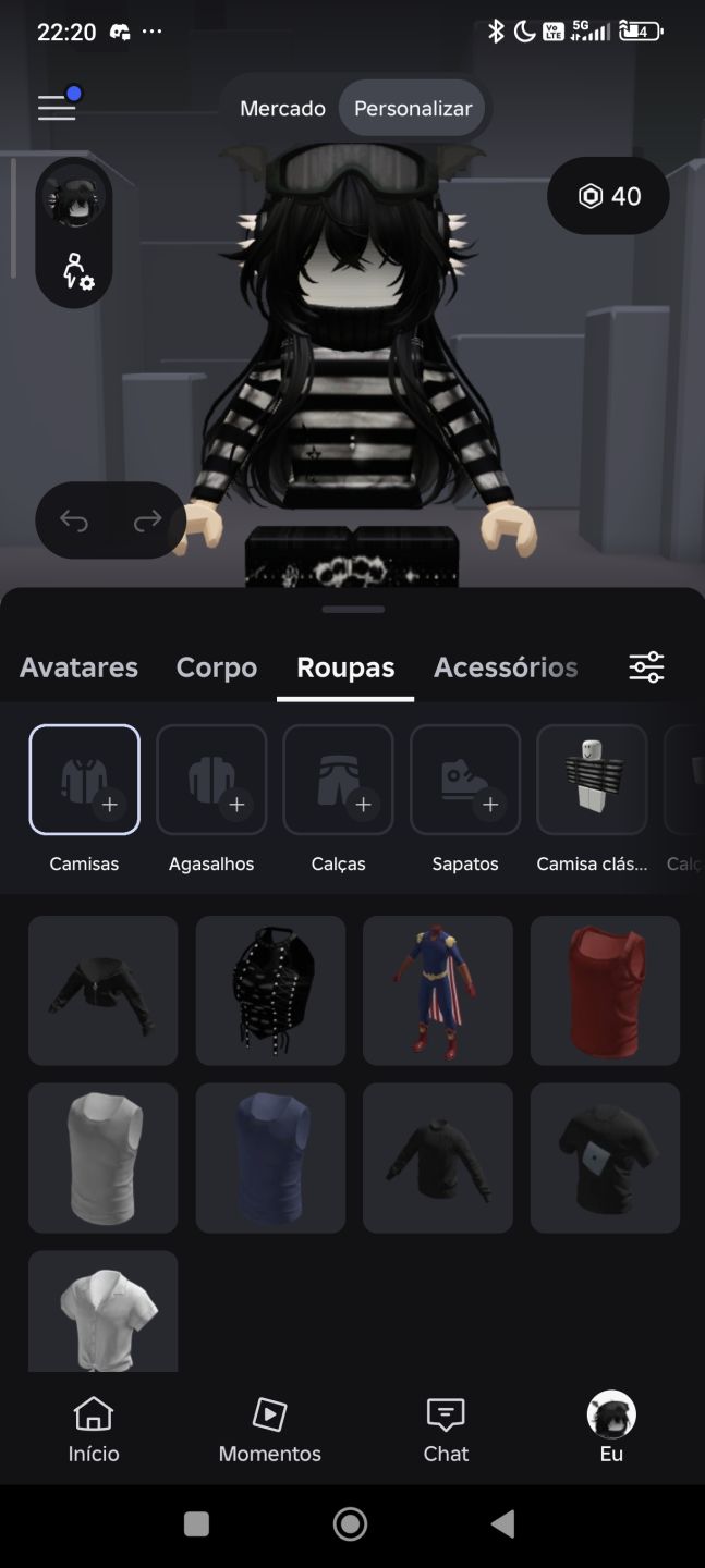 Conta de Roblox com várias skins