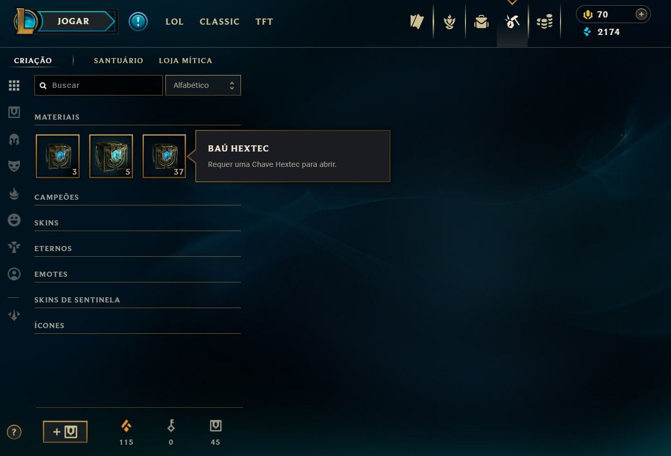 CONTA DE 2018 - 95 SKINS - LVL 192 - 147 CAMPEÕES - 45 BAÚS - 8 CROMAS