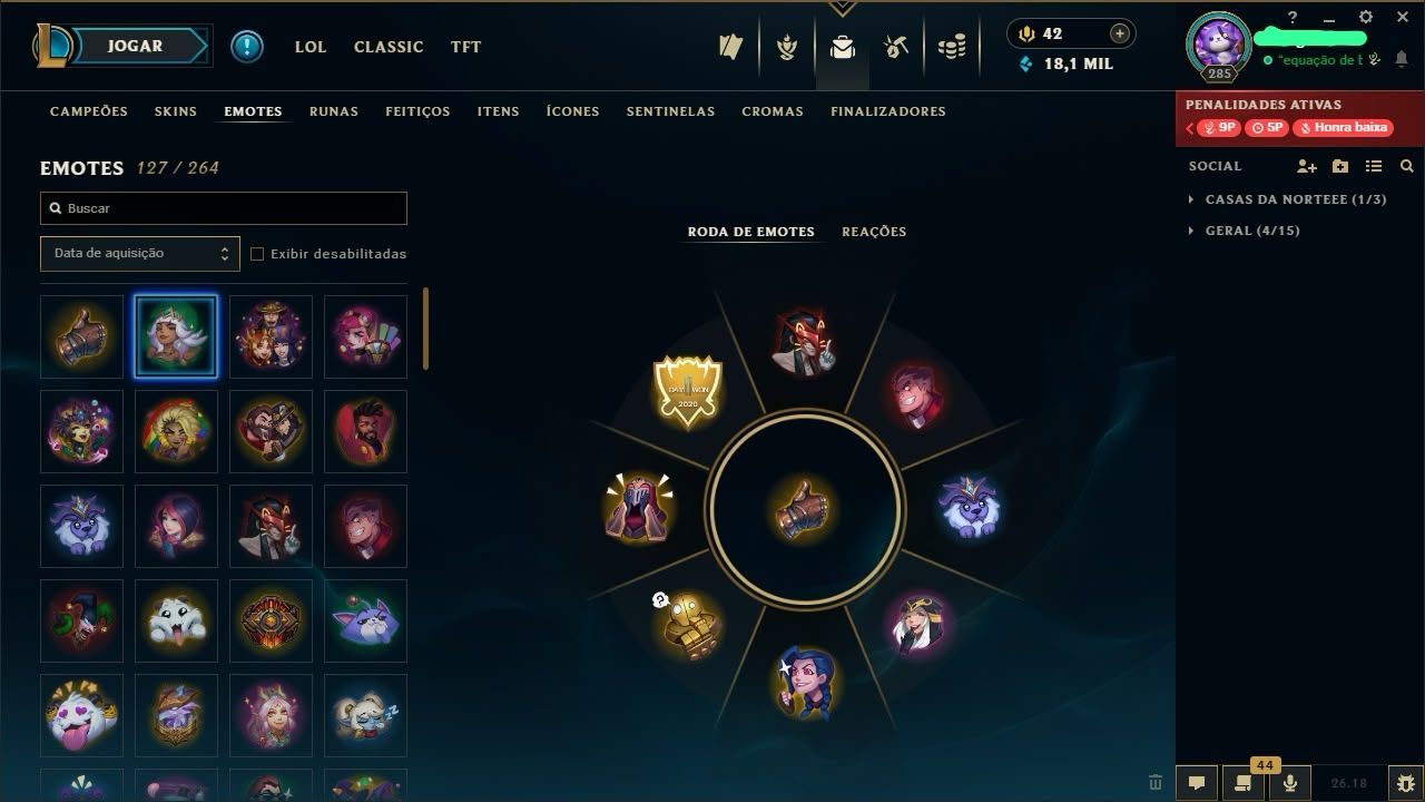 CONTA DE LEAGUE OF LEGENDS À VENDA !!!!