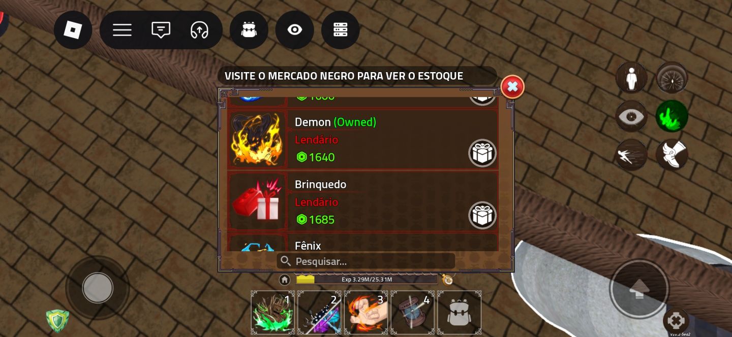 Conta de King legacy com tree, demon e gravity perm com yorube haki do rei