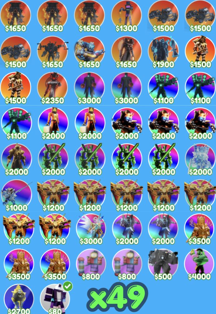 Toilet tower defense Quantum SHINY E Warlord SHINY 90% O F F COMBO 2 POR 1